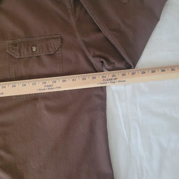 Brown Carhartt Shirt Mens Long Sleeve Size XL - Picture 13 of 15
